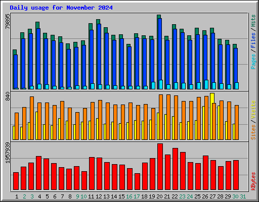 Daily usage for November 2024