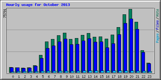Hourly usage for October 2013