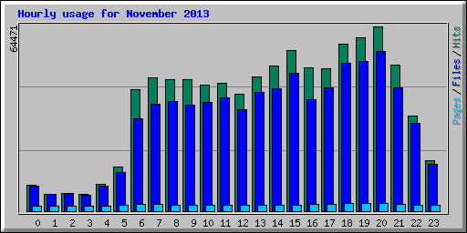Hourly usage for November 2013