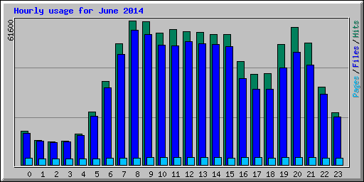 Hourly usage for June 2014