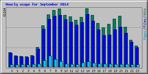 Hourly usage for September 2014