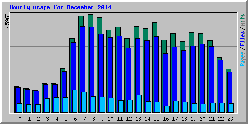 Hourly usage for December 2014