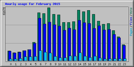 Hourly usage for February 2015