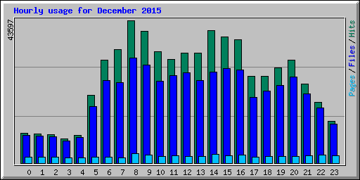 Hourly usage for December 2015