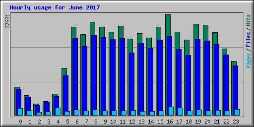 Hourly usage for June 2017