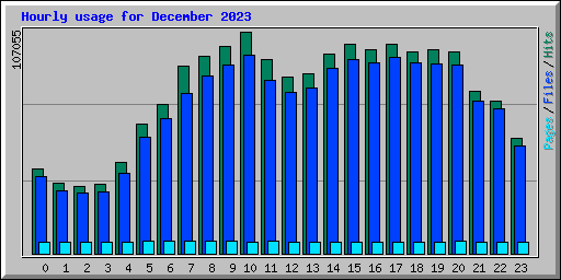 Hourly usage for December 2023