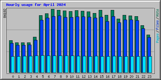 Hourly usage for April 2024