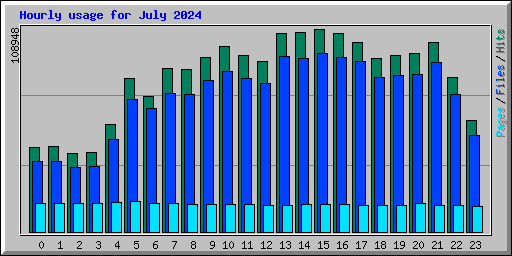 Hourly usage for July 2024