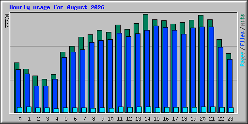 Hourly usage for August 2026